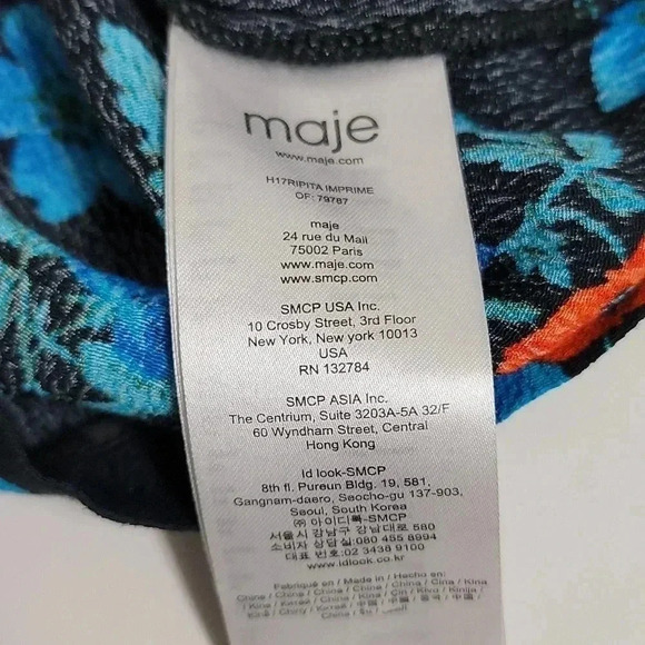 Maje Ripita Black Floral Print Dress - Picture 13 of 13